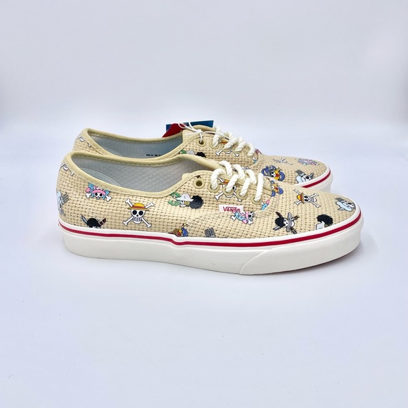 Vans x ONE PIECE Authentic Straw Hat Crew Skate Shoe Natural M 7.5 / Women’s 9 - Picture 3 of 13
